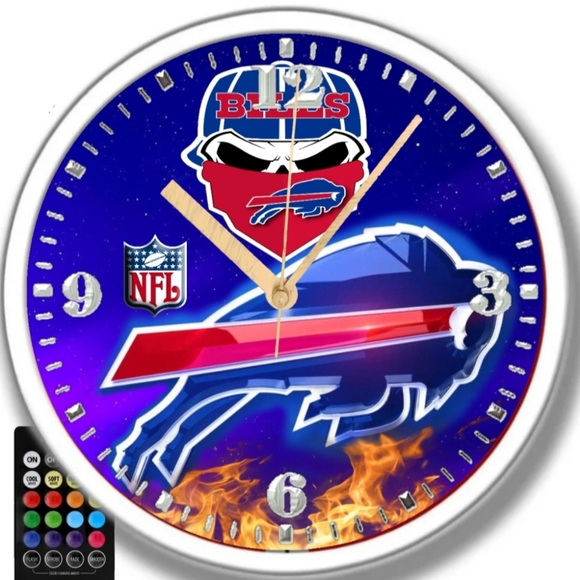 Buffalo Bills led lights clock - Picture 2 of 3